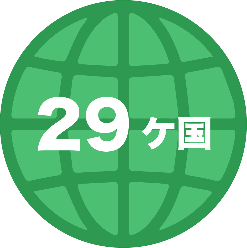 スタッフの国籍数を示す図