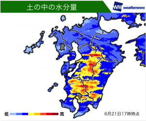 土の中の水分量