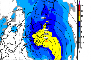 17日5時の予想雨量